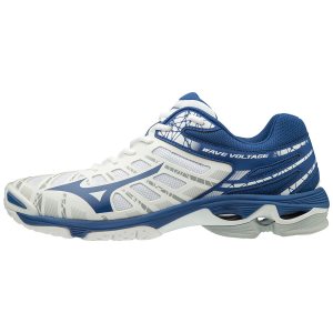 Mizuno Wave Voltage Παπουτσια Βολλευ Ανδρικα - Ασπρα/Μπλε